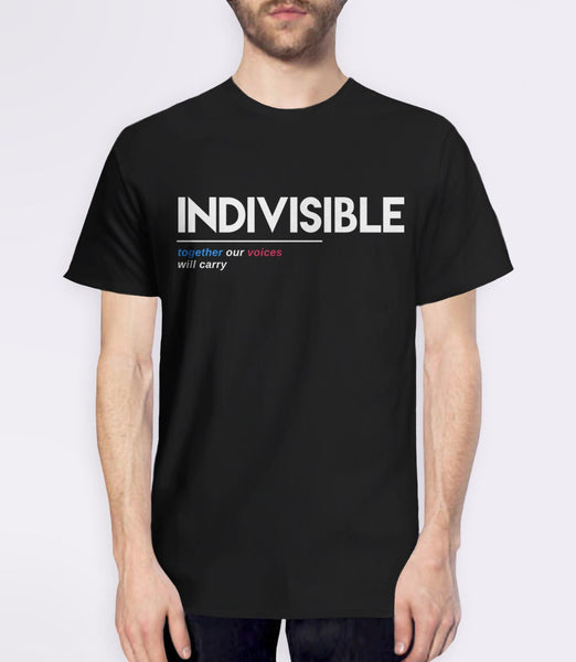 Indivisible Shirt | anti trump shirt, Black Unisex XS by BootsTees