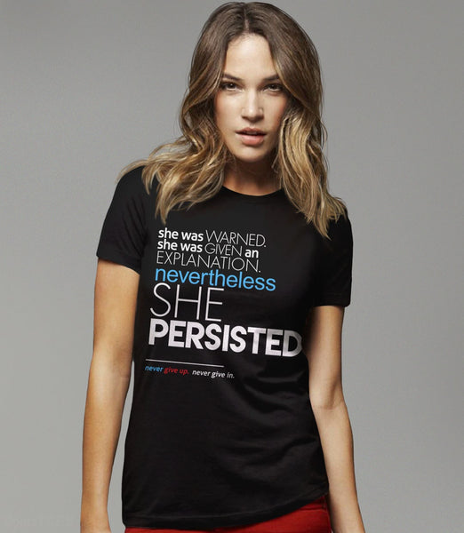 Nevertheless She Persisted Tshirt | elizabeth warren shirt, Black Unisex XS by BootsTees