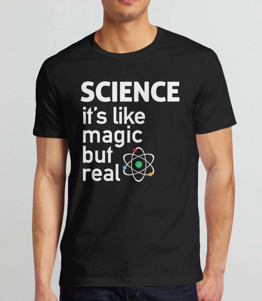 Funny Science Shirt, Black Unisex XS by BootsTees