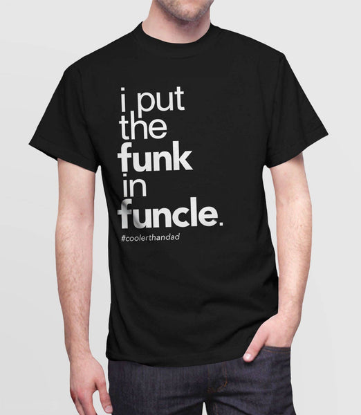 Funcle Shirt for Uncle, Black Unisex S by BootsTees