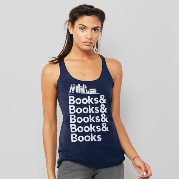 Ladies tank top for book lover, Royal Blue Unisex Tank S by BootsTees