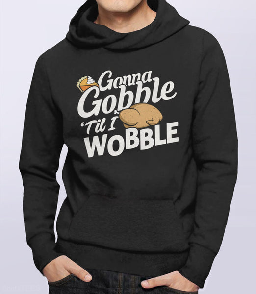 Thanksgiving Sweatshirt or Hoodie, Black Unisex Hoodie S by BootsTees
