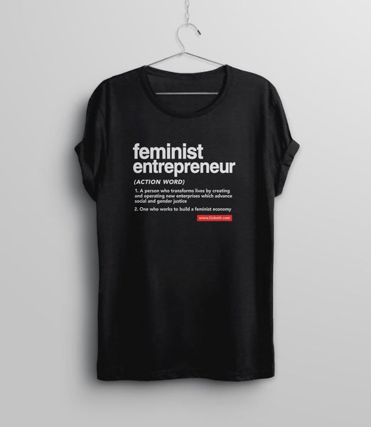 LiisBeth Feminist Entrepreneur T-Shirt for Women, Black Unisex XS by BootsTees