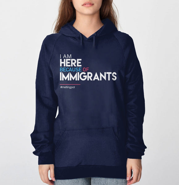 Immigration Sweatshirt, Black Crew Sweatshirt S by BootsTees