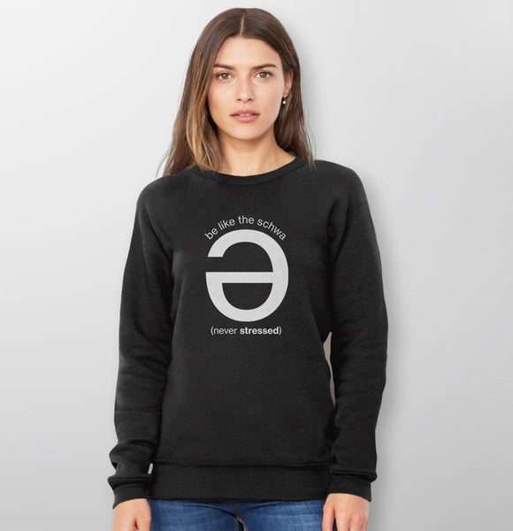 Grammar Sweater for English Teachers, Black Crew Sweatshirt S by BootsTees