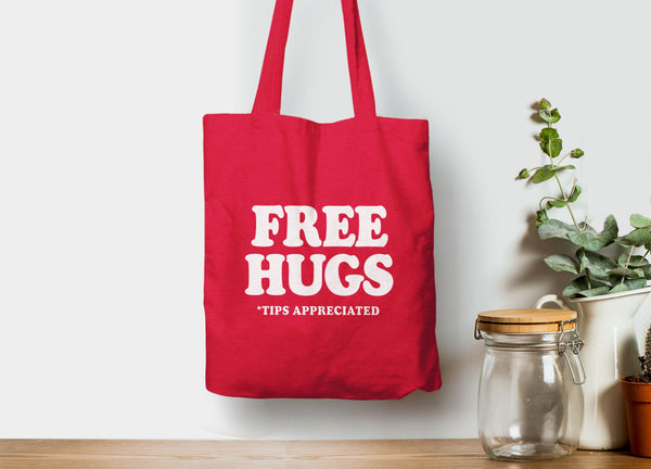 Free Hugs Tote Bag, Tote Bag by BootsTees