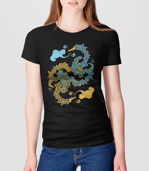 Chinese Dragon Shirt, Black Unisex S by BootsTees
