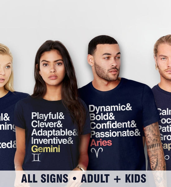 Matching Zodiac Shirts with Star Sign Traits, ARIES Unisex XS by BootsTees