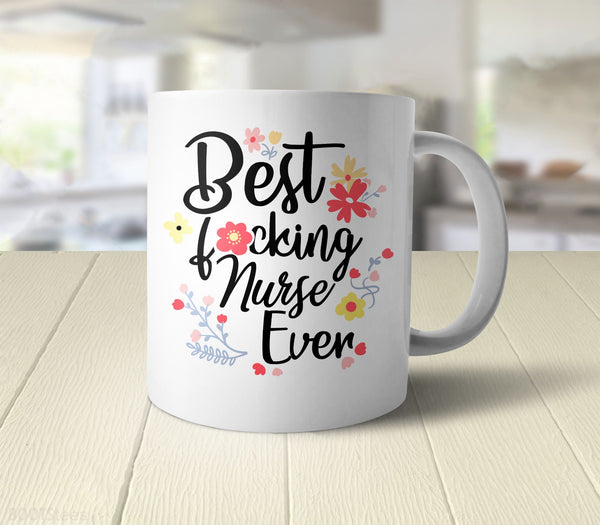 Best Fucking Nurse Ever Mug for LPN RN, by BootsTees