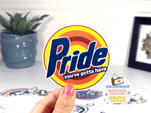 WATERPROOF Pride Sticker, One (1) Sticker by BootsTees