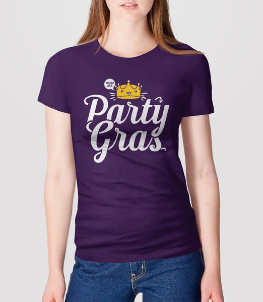 More Like Party Gras T-Shirt, Black Unisex S by BootsTees