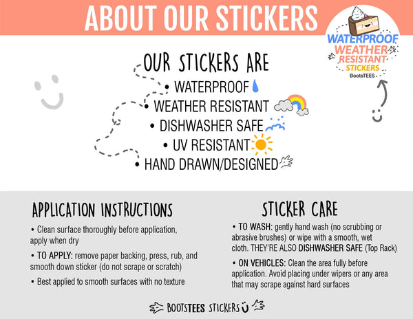 Self Care Sticker Set (3 Stickers + Card and Poem)