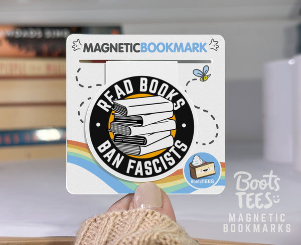 Read Books Ban Fascists Magnetic Bookmark
