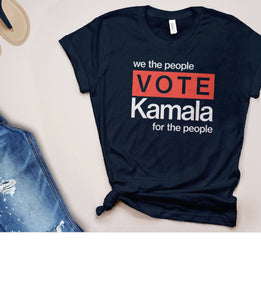Kamala Harris for the People Shirt, Black Unisex S by BootsTees
