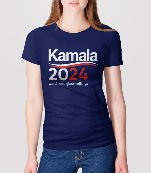 Kamala 2024 Shirt, Navy Blue Unisex S by BootsTees