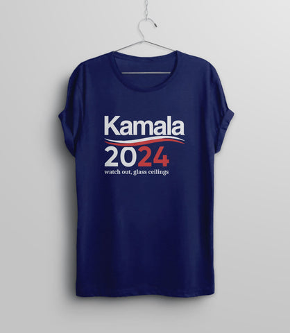Kamala 2024 Shirt, Navy Blue Unisex S by BootsTees