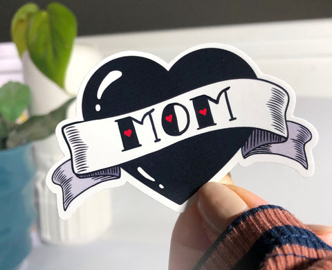 Mom Tattoo Heart Sticker