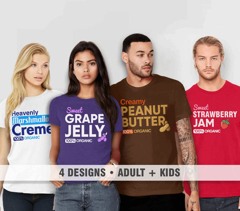 Matching Peanut Butter and Jelly T Shirts