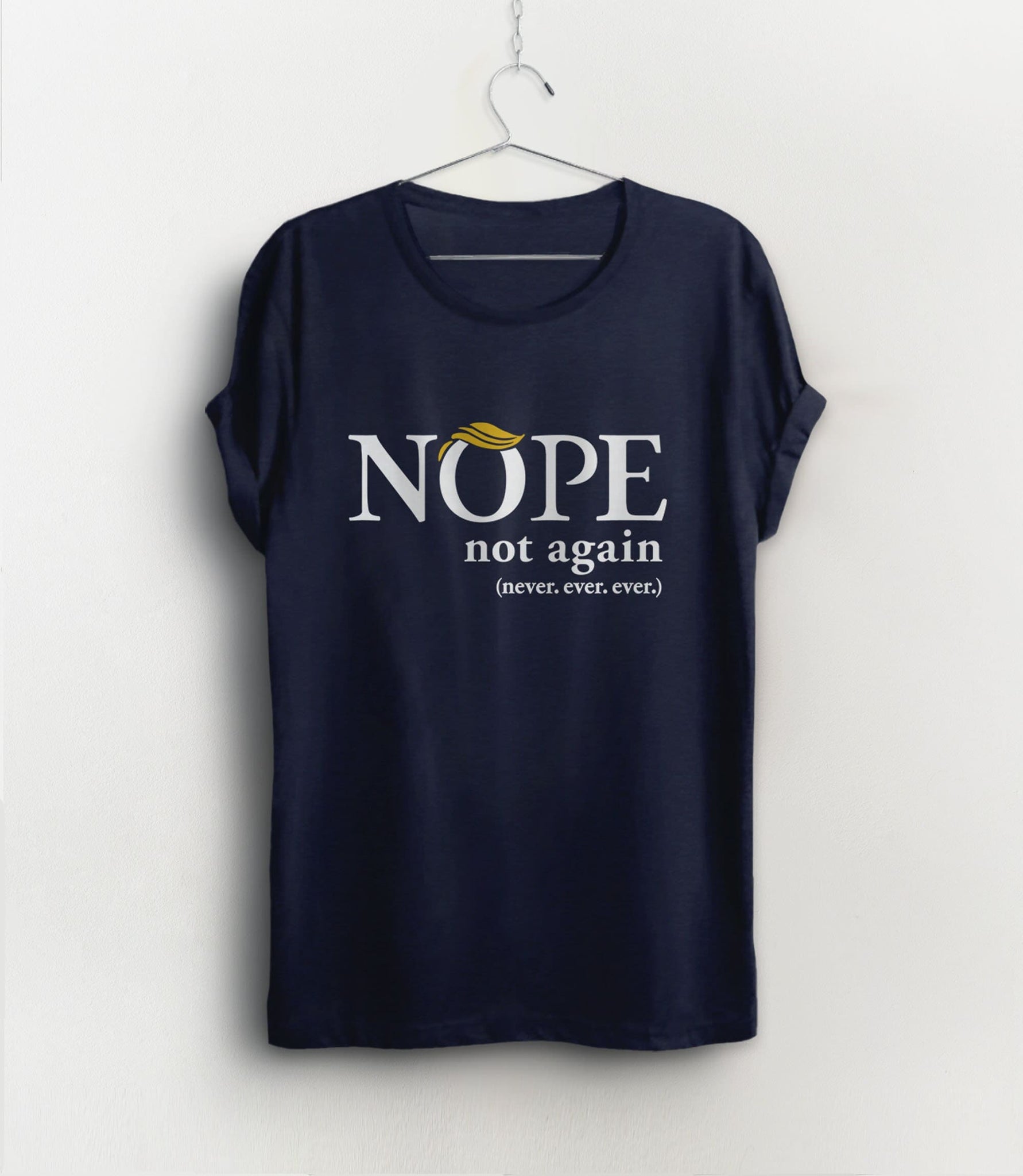 Nope Not Again Shirt for 2024 election, Black Unisex XS by BootsTees