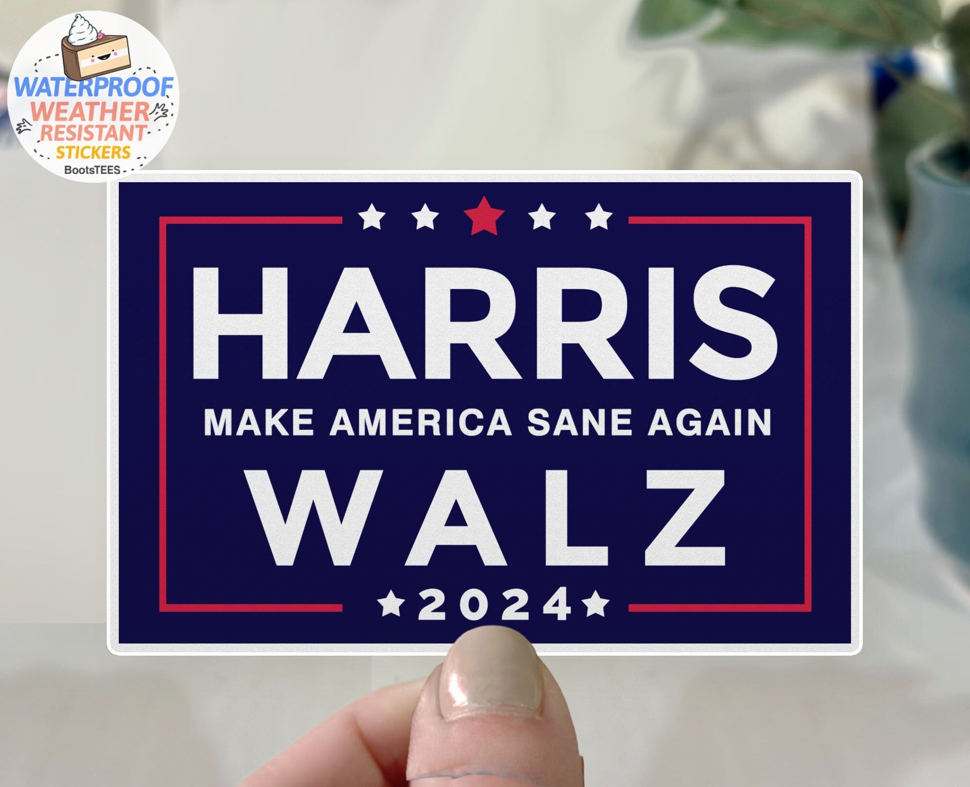 Harris Walz Sticker, One (1) Sticker by BootsTees