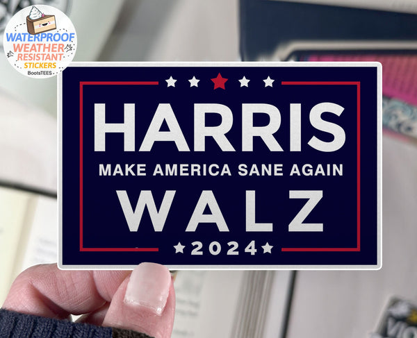 Harris Walz Sticker, One (1) Sticker by BootsTees