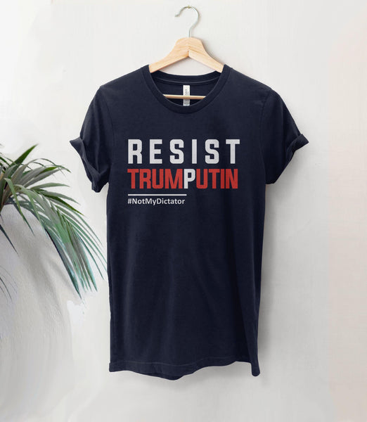 Resist Trump Putin Shirt, Black Unisex XS by BootsTees