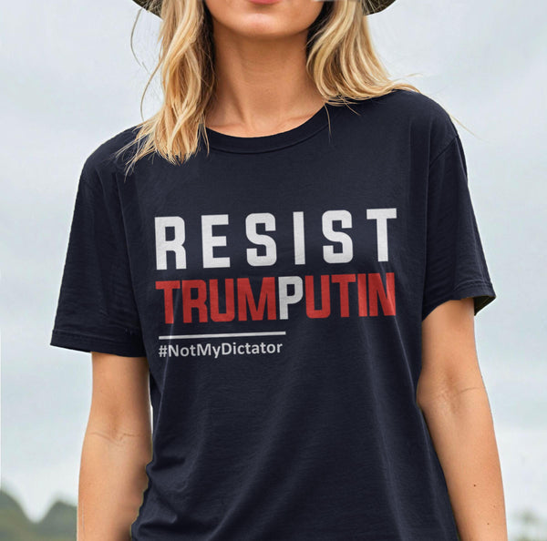 Resist Trump Putin Shirt, Black Unisex XS by BootsTees
