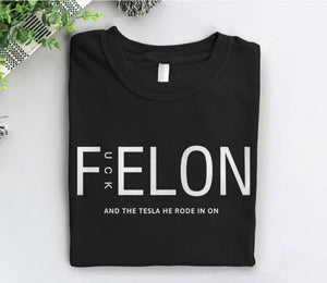 Anti Elon Musk Shirt, Black Unisex XS by BootsTees