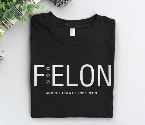 Anti Elon Musk Shirt, Black Unisex XS by BootsTees