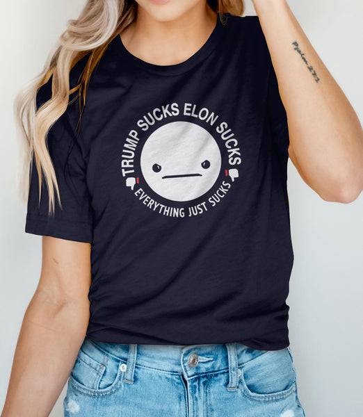Trump Sucks Elon Sucks anti-MAGA shirt