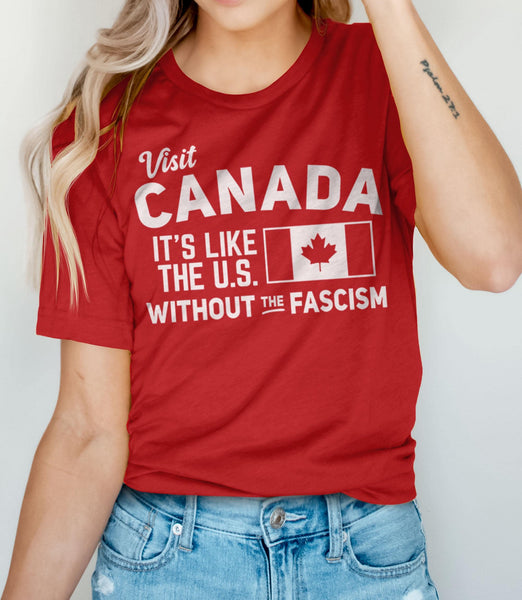 Funny Pro Canada Shirt, Red Unisex XS by BootsTees