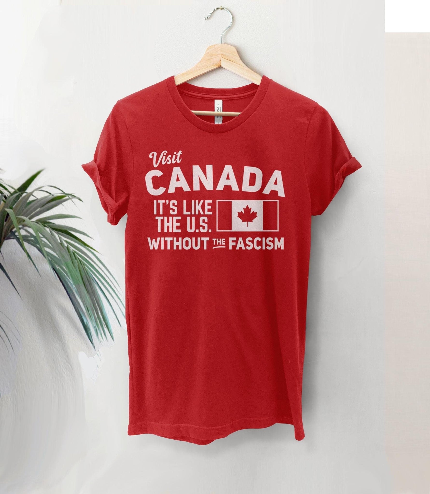 Funny Pro Canada Shirt, Red Unisex XS by BootsTees