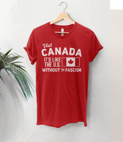 Funny Pro Canada Shirt, Red Unisex XS by BootsTees