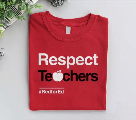 Respect Teachers Shirt | Red for Ed Teacher T Shirt