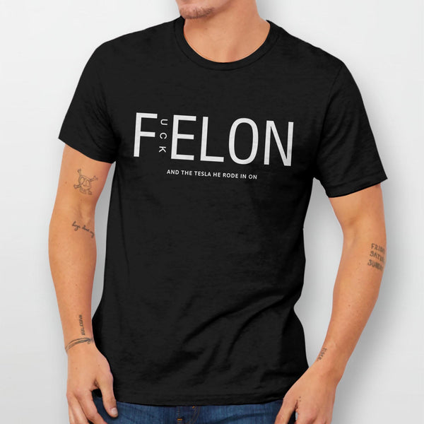 Anti Elon Musk Shirt, Black Unisex XS by BootsTees