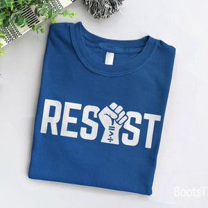 Resist Fist Shirt, Black Unisex XS by BootsTees