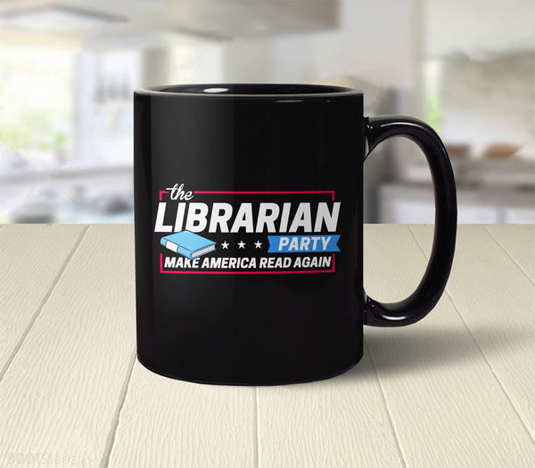 Nerd Gift for Geek Mug: Librarian Party | funny coffee cup, by BootsTees