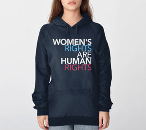 Women's Rights Are Human Rights Sweatshirt, Black Unisex Hoodie S by BootsTees