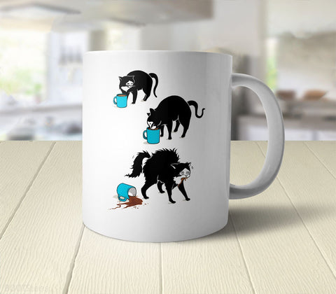 Cute Cat Lover Gift | black cat mug, by BootsTees
