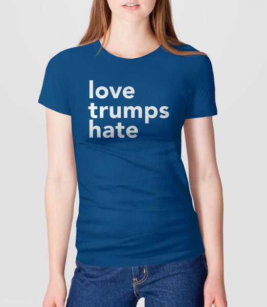 Love Trumps Hate Shirt | activist shirt, Royal Blue Unisex XS by BootsTees
