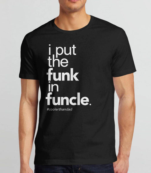 Funcle Shirt for Uncle, Black Unisex S by BootsTees