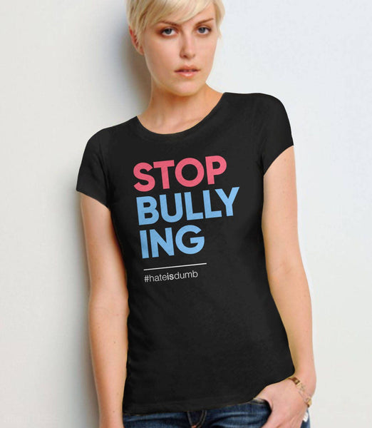 Stop Bullying Shirt, Black Unisex S by BootsTees