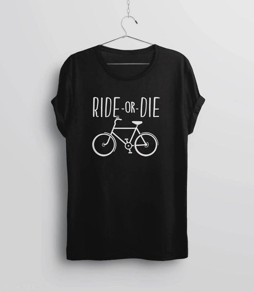 Biking Gift for Cyclist Shirt, Black Unisex XS by BootsTees