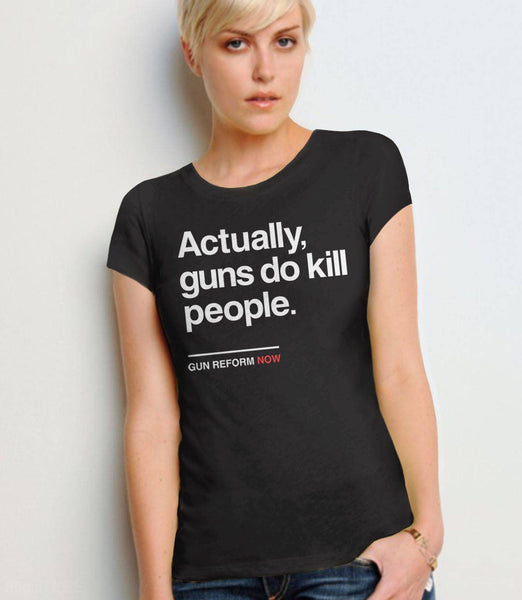 Gun Reform Shirt, Black Unisex XS by BootsTees