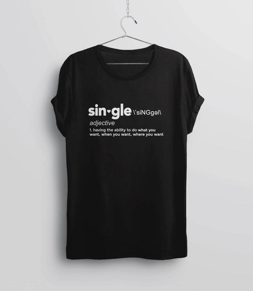 Singles Valentines Day Shirt, Black Unisex XS by BootsTees