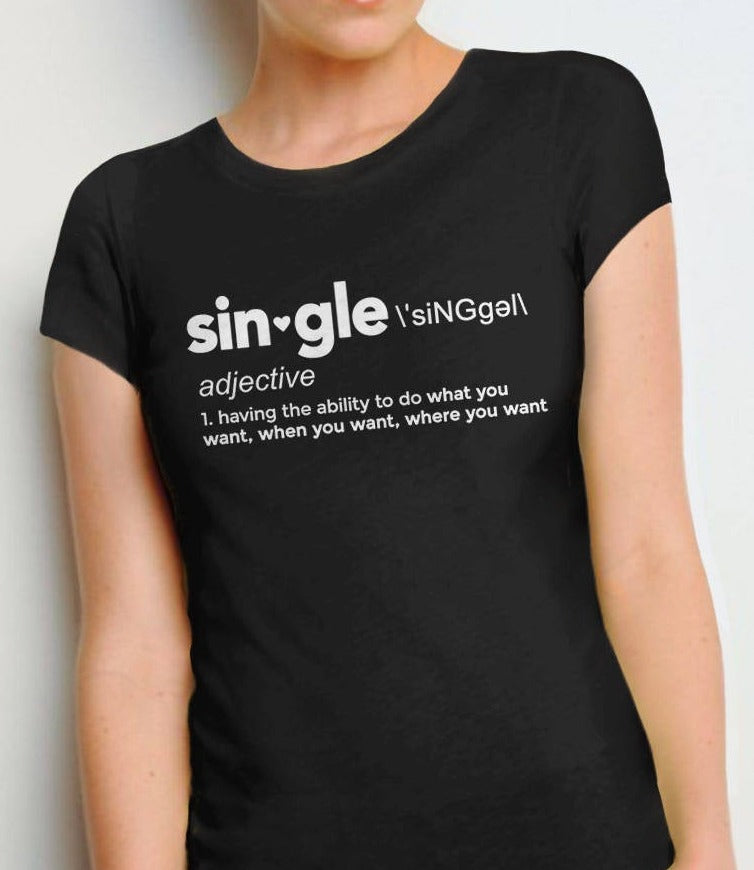 Singles Valentines Day Shirt, Black Unisex XS by BootsTees
