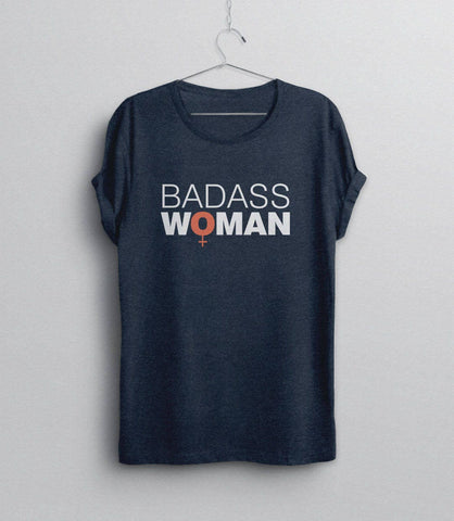 Badass Woman Shirt, Black Unisex XS by BootsTees