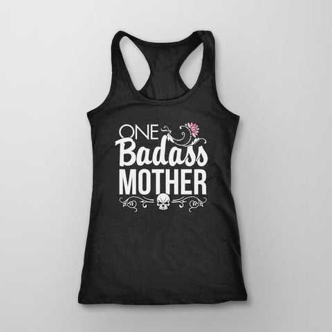 One Badass Mother Tank Top, Black Unisex Tank S by BootsTees
