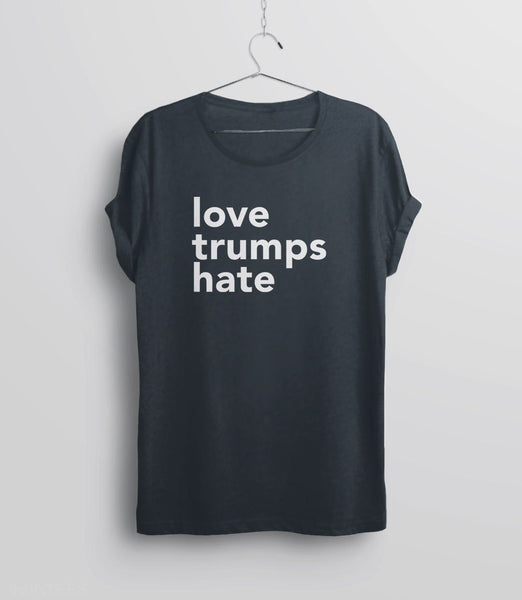 Love Trumps Hate Shirt | activist shirt, Royal Blue Unisex XS by BootsTees