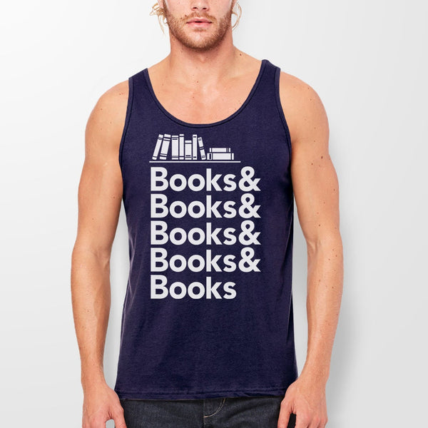 Ladies tank top for book lover, Royal Blue Unisex Tank S by BootsTees